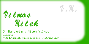 vilmos mileh business card